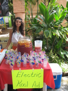Volunteers sold Electric Kool-Aid (spiked only with booze) by the gallon.